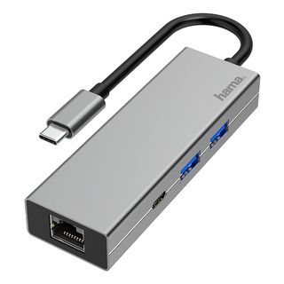 HAMA 200108 - USB-C Multiport-Adapter (Grau)