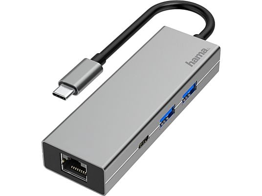 HAMA 200108 - Adaptateur multiport USB-C (Gris)