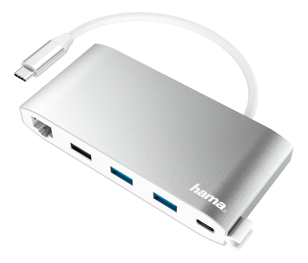 HAMA 200111 - Adattatore multiporta USB-C (Grigio)