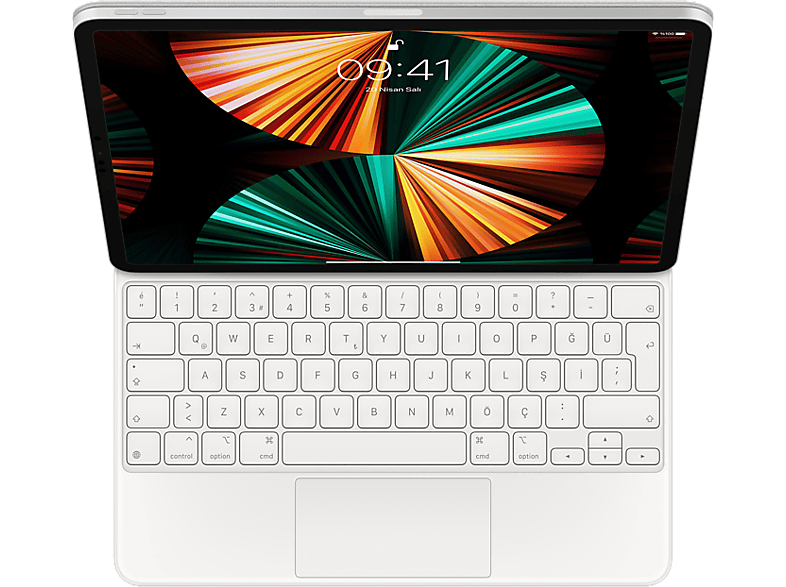 APPLE 12.9'' ipad Pro (5.Nesil) Magic Keyboard Türkçe Q Klavye Beyaz MJQL3TQ/A