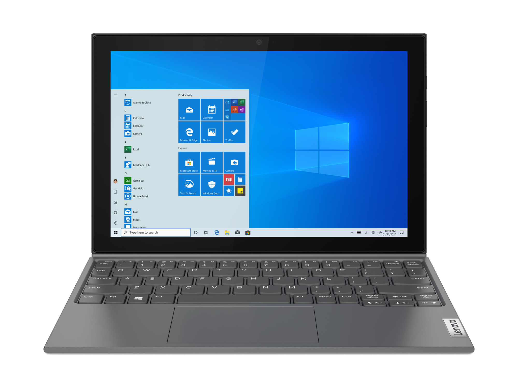 LENOVO IdeaPad Duet 3i - 10,3 Zoll - Intel® Pentium® N5030 - 8 GB - 128 GB - Intel® UHD 605 - Windows 10 Home S-Modus (64 Bit)