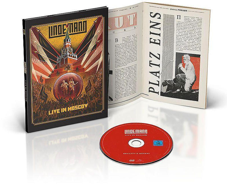 Lindemann Live in Moscow című könyv és DVD. A borítón a Kreml látható.