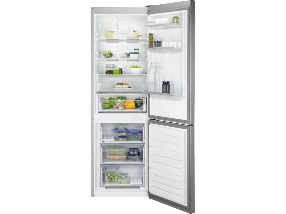 Frigorífico combi - Zanussi ZNME32EU0, 331 l, Congelador No Frost, 186 cm, Inox antihuellas