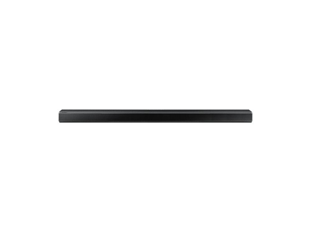 Barra de sonido negra contra un fondo negro liso.