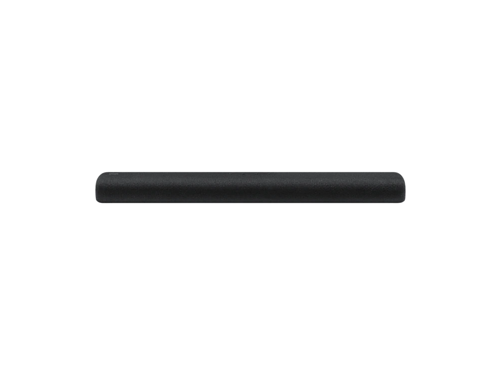 Barra de sonido negra sobre fondo negro. Simple y minimalista, con una apariencia oscura y elegante.