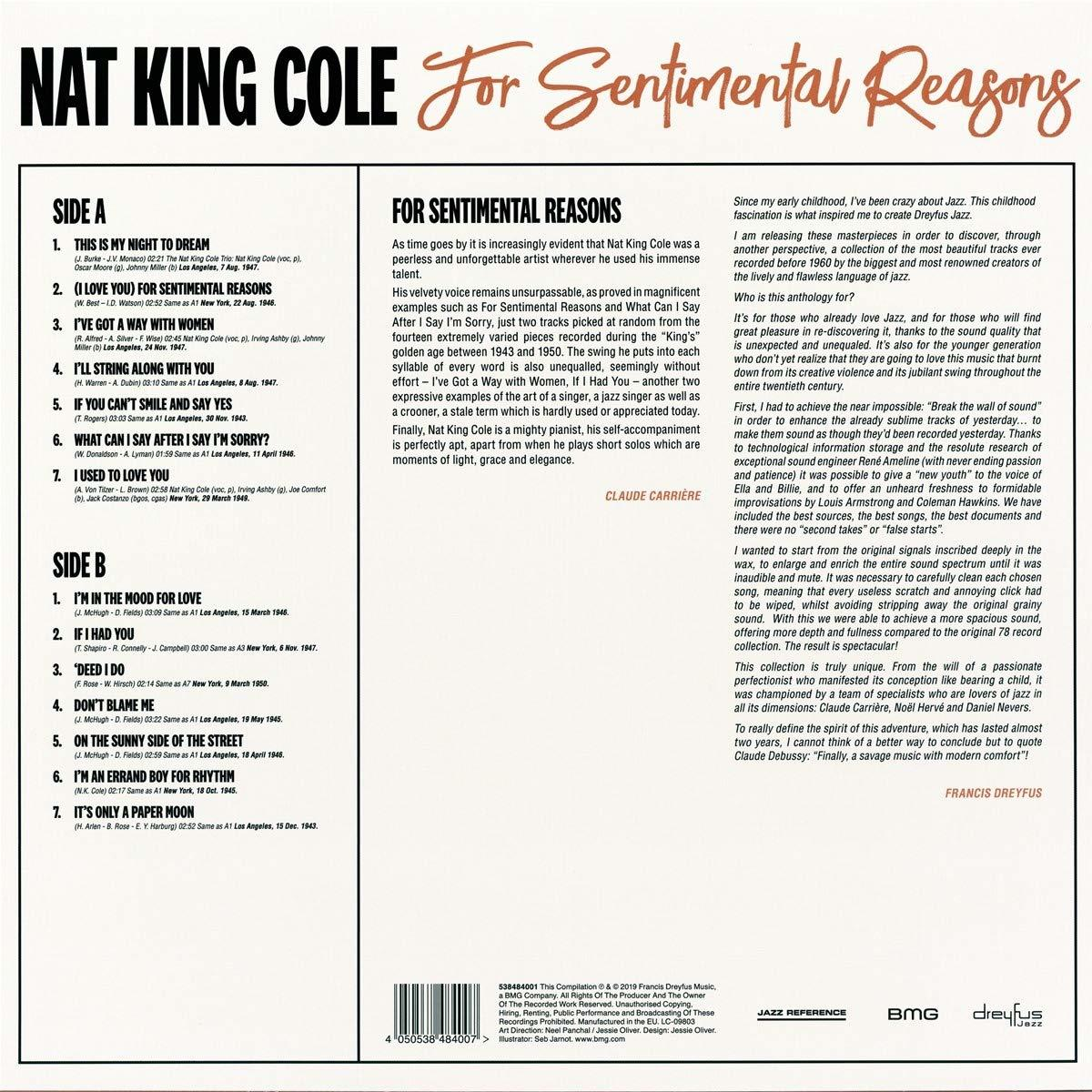 Sentimental Cole Nat Reasons King (Vinyl) - - For