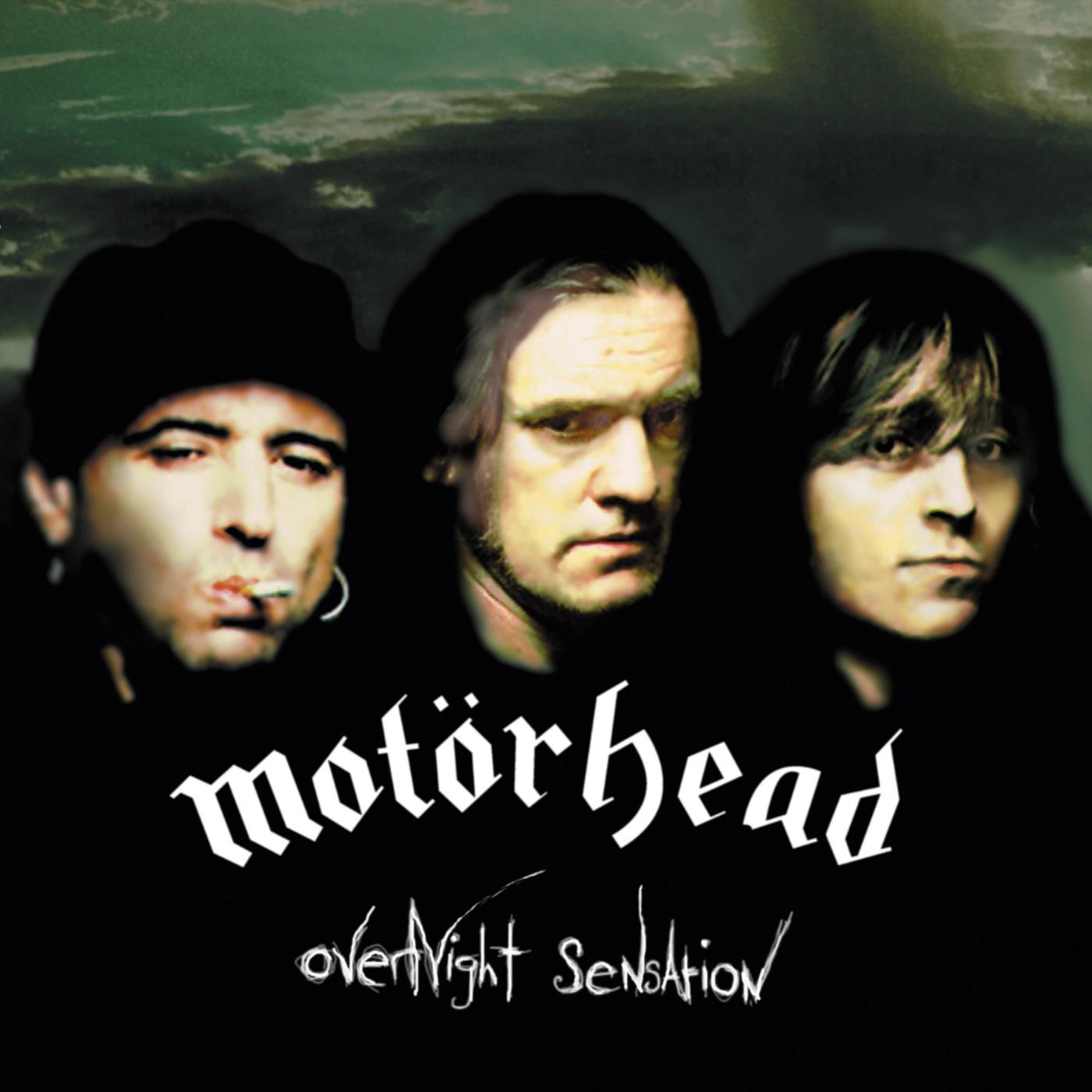 A Motörhead album borítója, Lemmy Kilmisterrel és két másik zenekari taggal.