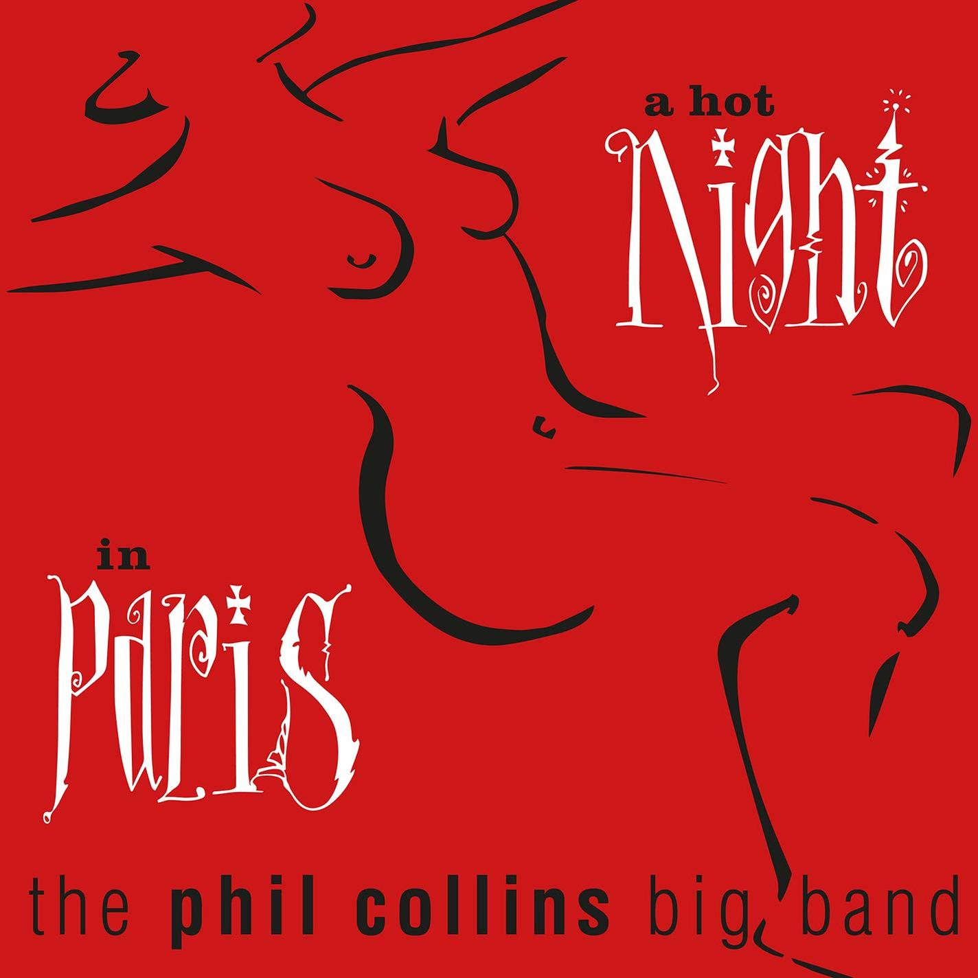 Rotes Albumcover mit weißem Text. Der Titel lautet 'a hot Night in Paris' mit abstrakten Zeichnungen.