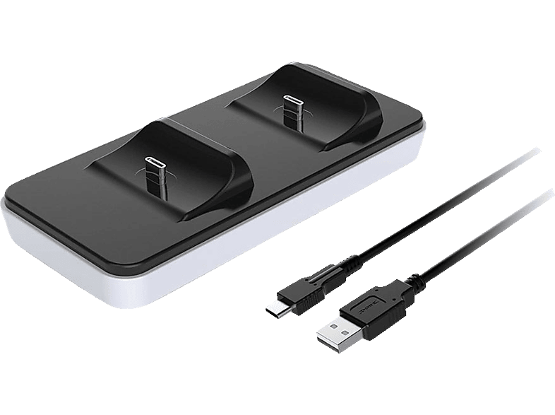 RAPTOR PS5 Charging Dockraptor - Gaming CS200 - LT, Zubehör für PS5, Schwarz/Weiß
