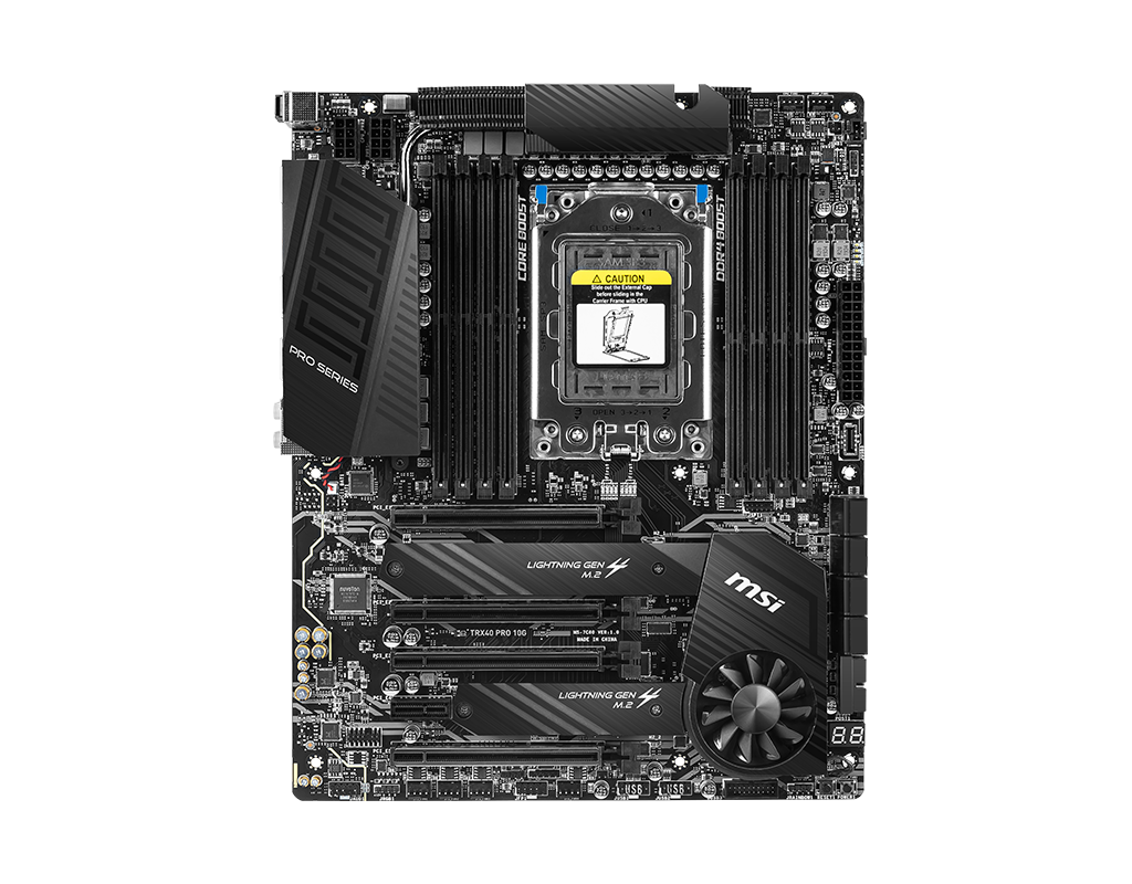 MSI TRX40 PRO 10G Ryzen Threadripper 3.Nesil DDR4 4666(OC) USB 3.2 ATX Anakart Siyah