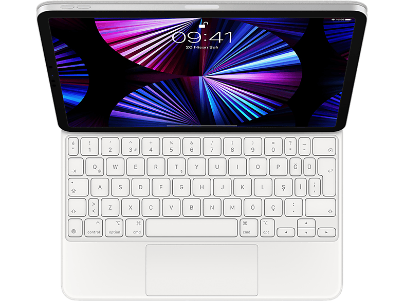 APPLE 11'' iPad Pro (3.Nesil) ve iPad Air 4.Nesil Magic Türkçe Q Klavye Beyaz MJQJ3TQ/A_0