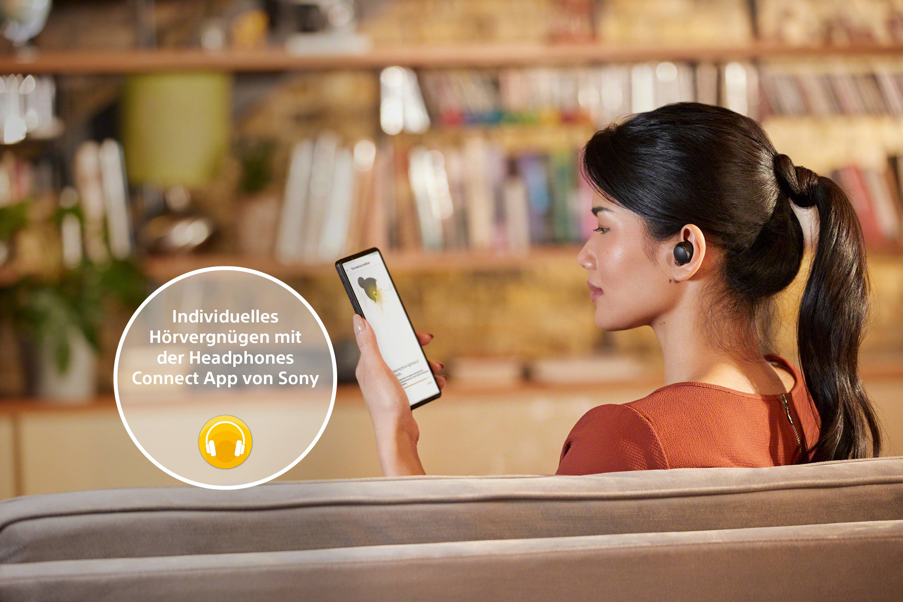 SONY True Wireless Bluetooth In-Ear Kopfhörer WF-1000XM4 mit Geräuschminimierung, schwarz