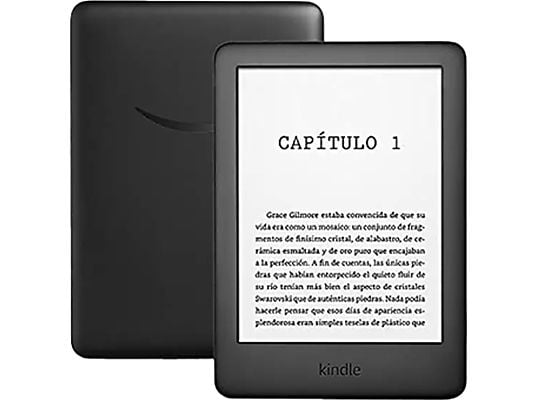 eReader - Amazon Kindle Black, Para eBook, 6" 167 ppp LED, WiFi, Luz integrada regulable, 8 GB, Negro