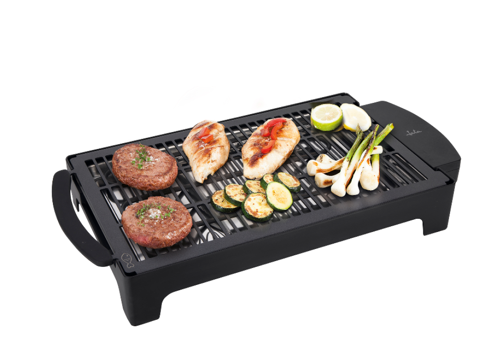 Barbacoa - Jata EBQ2, Eléctrica, 2000 W, 40 x 26 cm, Desmontable, Negro