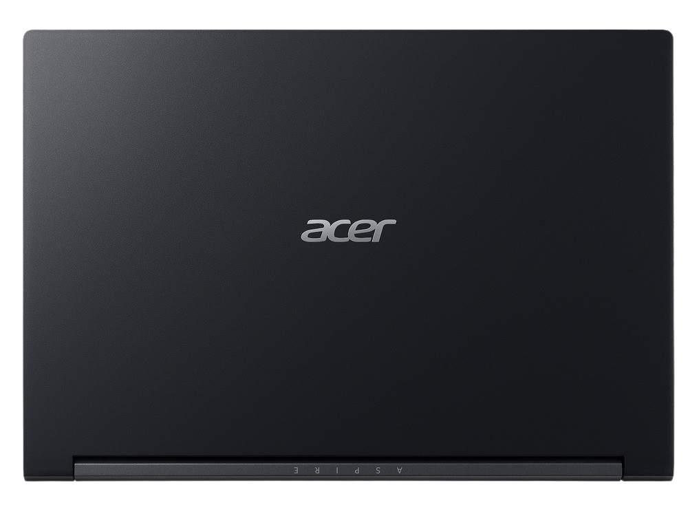Laptop negro cerrado con el logotipo de Acer centrado.
