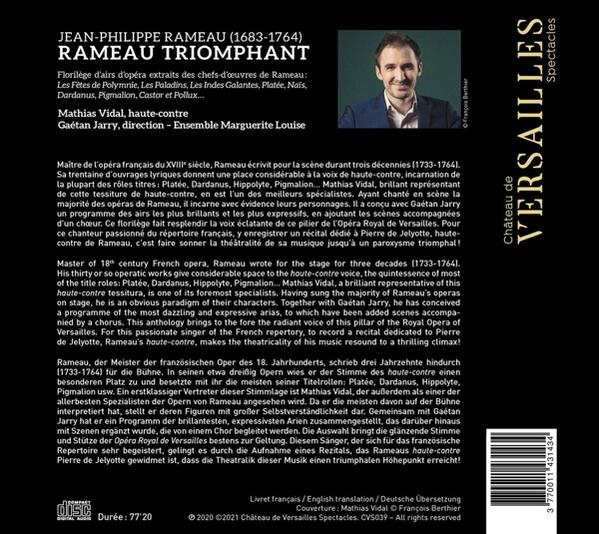 Une pochette de CD avec du texte et un portrait d'un homme.