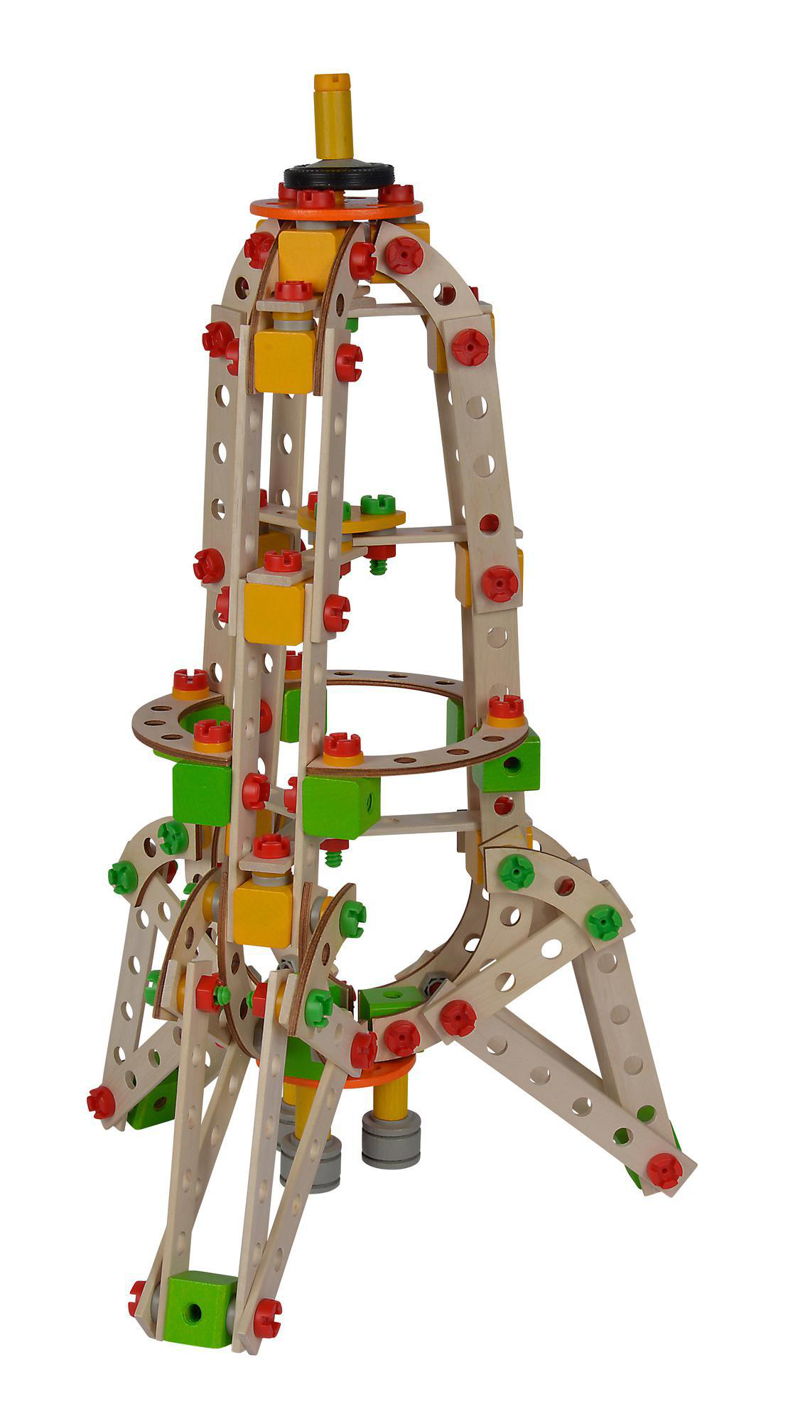 EICHHORN Constructor Rakete Holzbauset, Naturfarben/Mehrfarbig