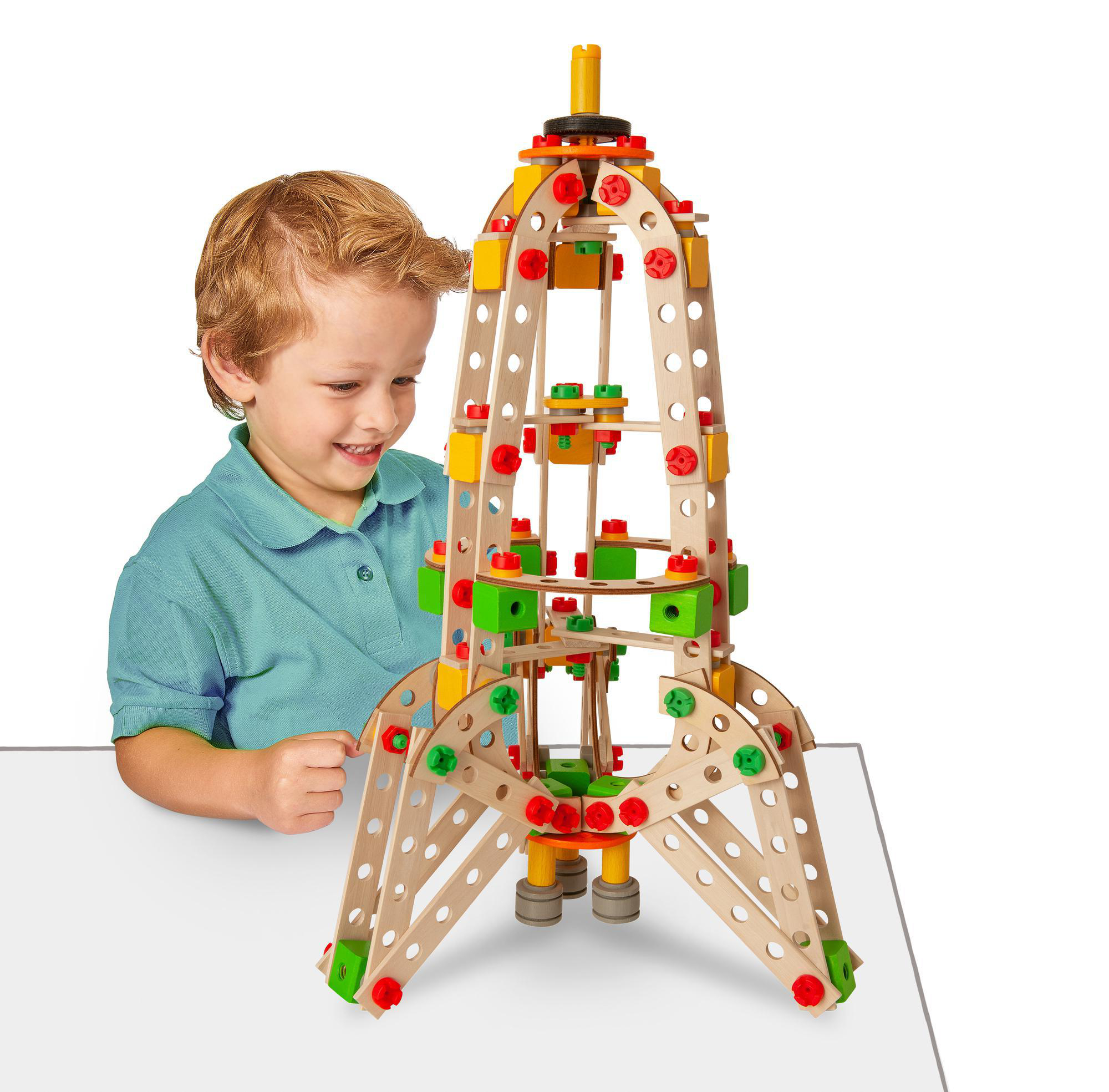 EICHHORN Constructor Rakete Holzbauset, Naturfarben/Mehrfarbig
