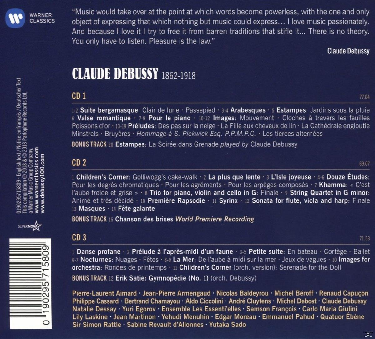 Album hátlap. Szöveg az albumról és a számlistáról, kreditekkel. Warner Classics logó.