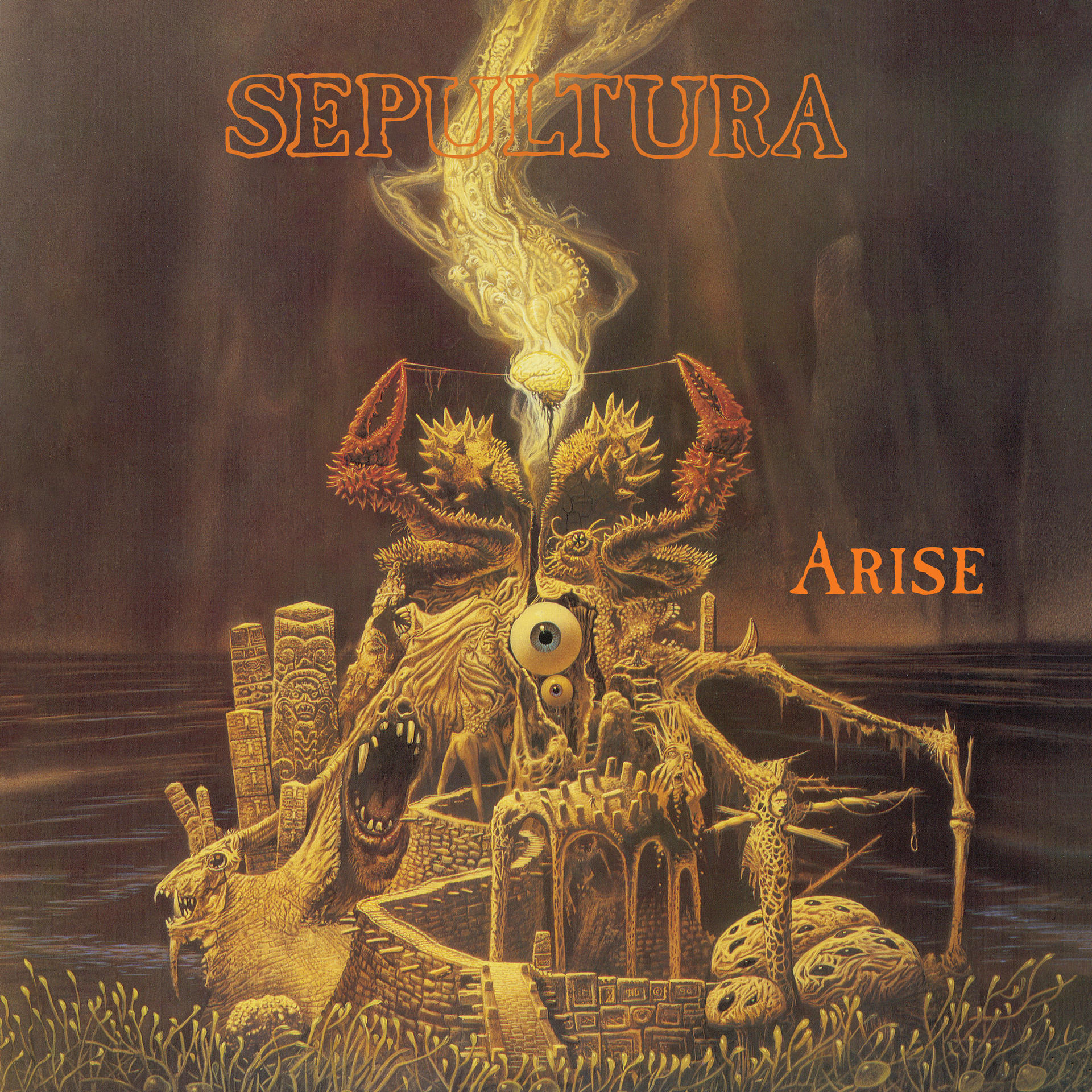 Az album borítója egy absztrakt szörnyet mutat. Narancssárga 'Sepultura' szöveg felül, Arise jobbra.