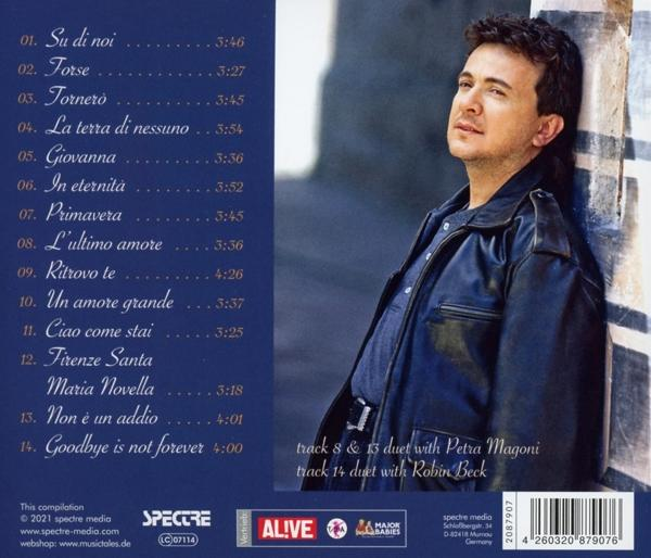 Rückseite einer CD mit einem Foto eines Mannes, Titellisten und den Logos von Spectre Media und Alive.