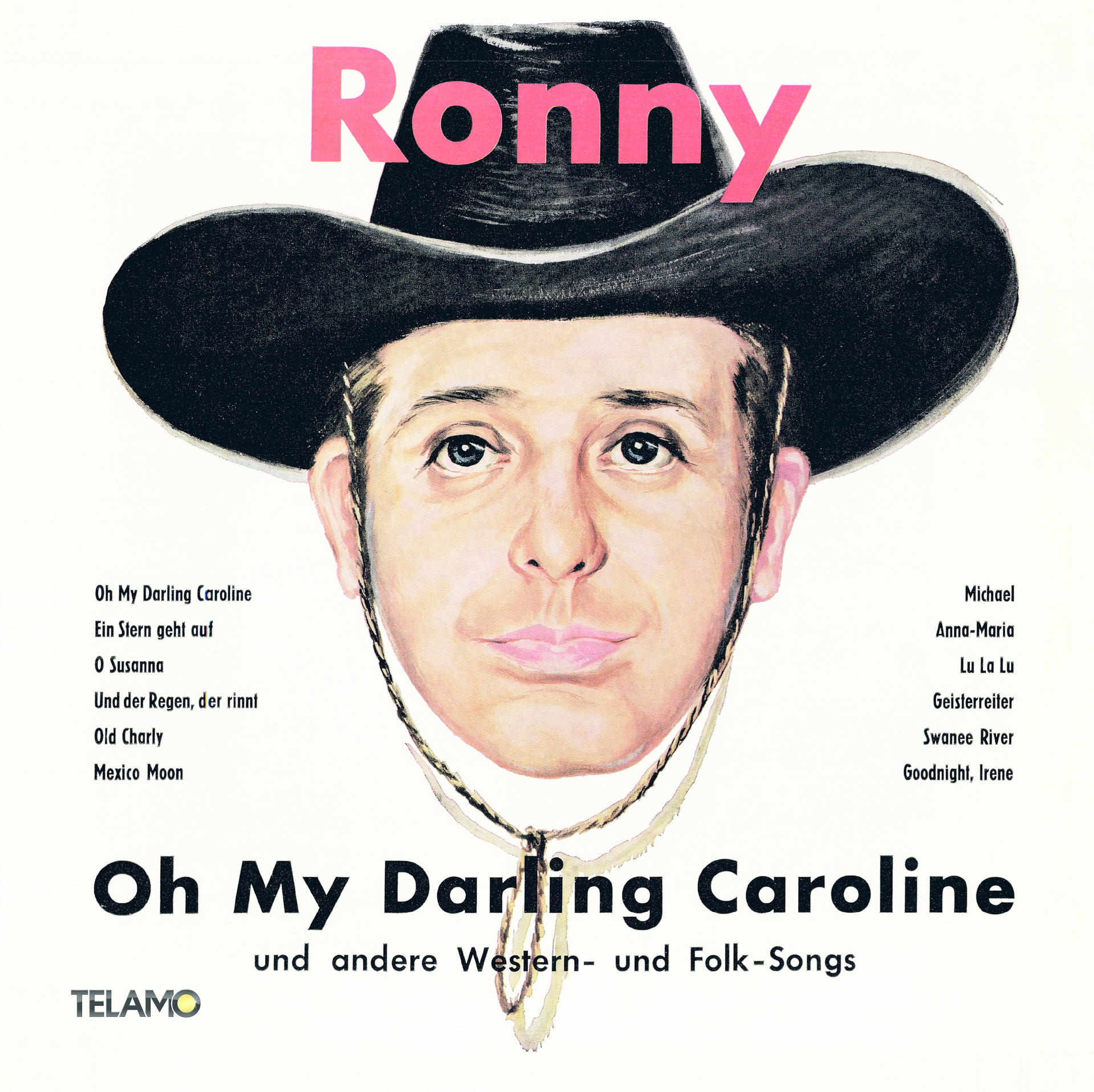 Albumcover mit einem Mann im Hut, Titel 'Ronny' und Trackliste. Zeigt eine Illustration im Cowboy-Stil.