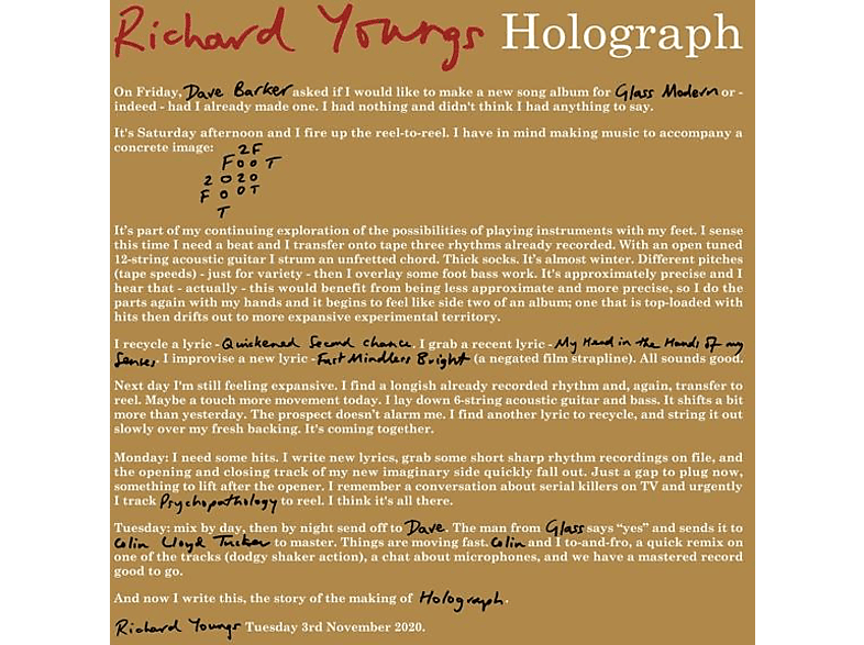 Richard - Youngs (Vinyl) Holograph Red) (Dark -