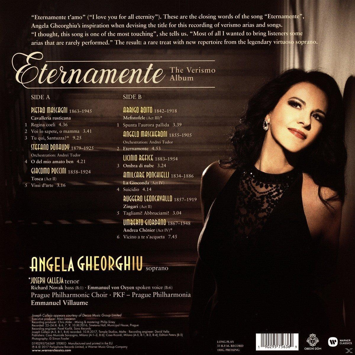 Albumcover mit Sängerin Angela Gheorghiu. Enthält Text und ein Foto der Sängerin.