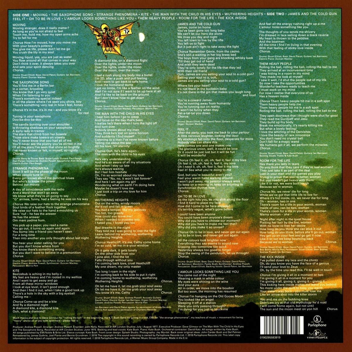 Seite mit Songtexten und Credits. Der Titel lautet 'Moving' von The Saxophones. Weitere Songs sind aufgelistet.