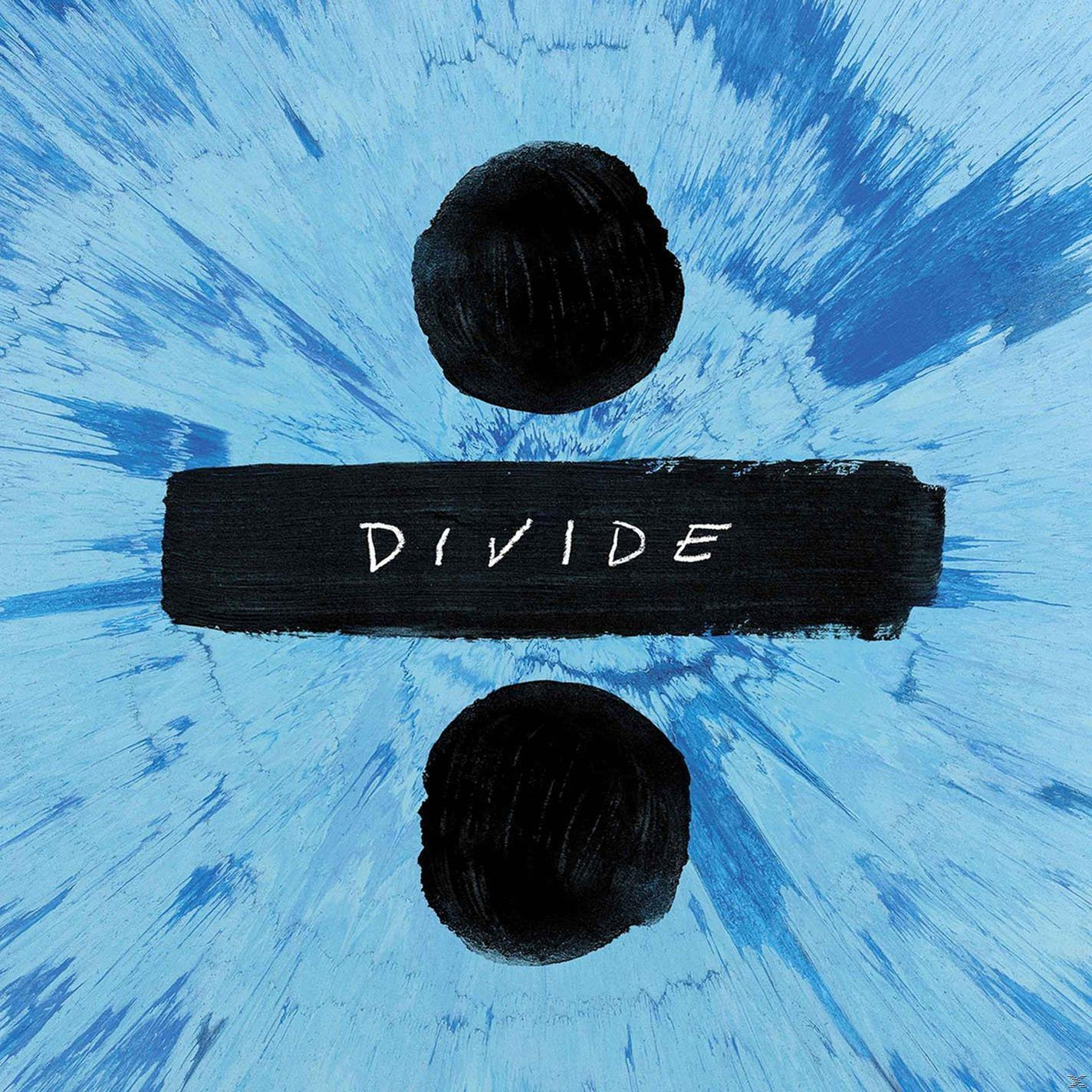 Pochette d'album : Une barre noire avec le mot 'Divide', et deux cercles noirs sur fond bleu.