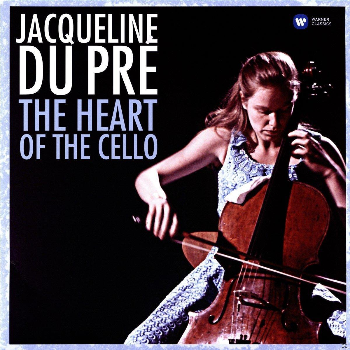 Albumcover: Frau spielt Cello. Text: "Jacqueline Du Pré", "The Heart of the Cello".