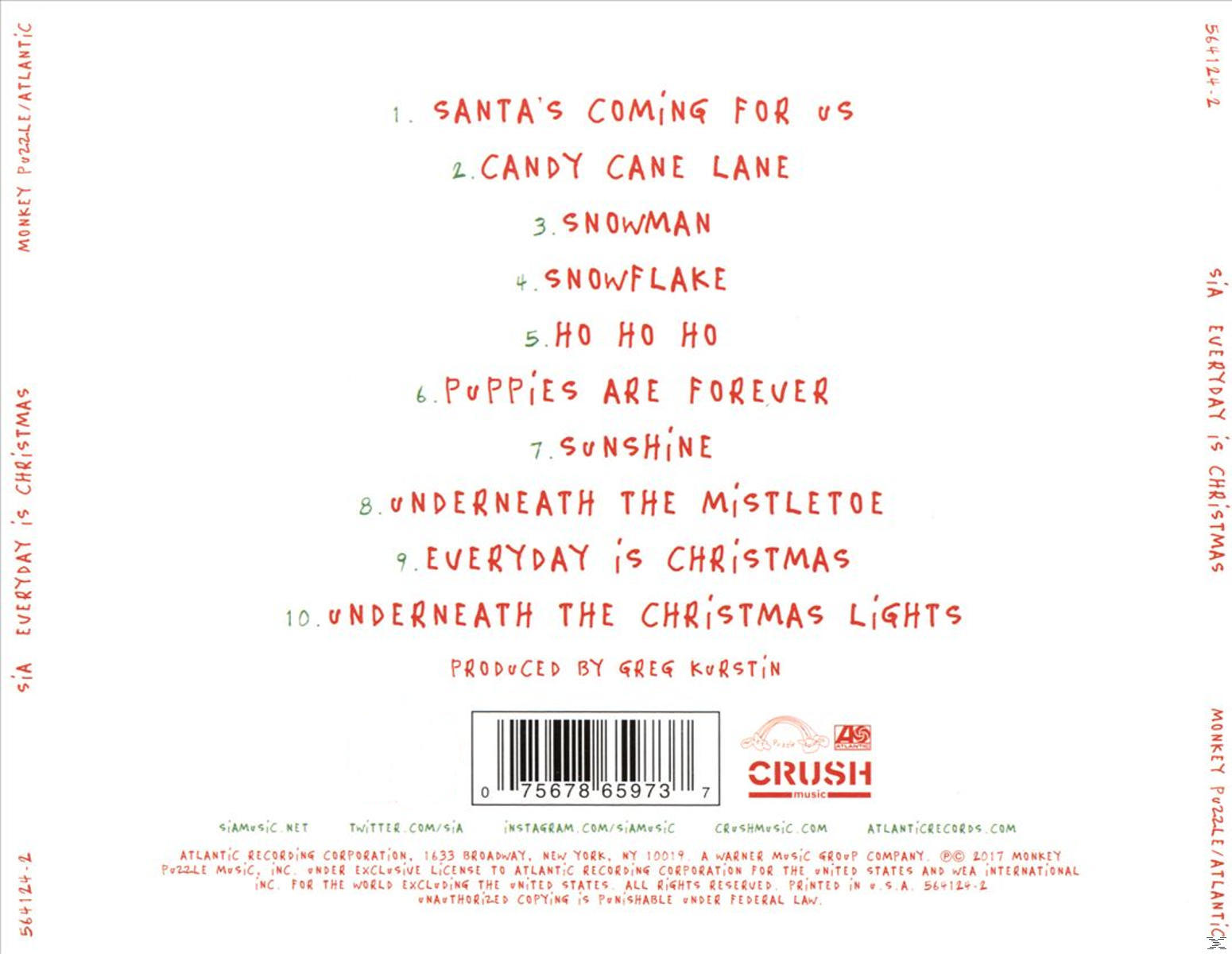 Sia - Everyday Is Christmas (CD)