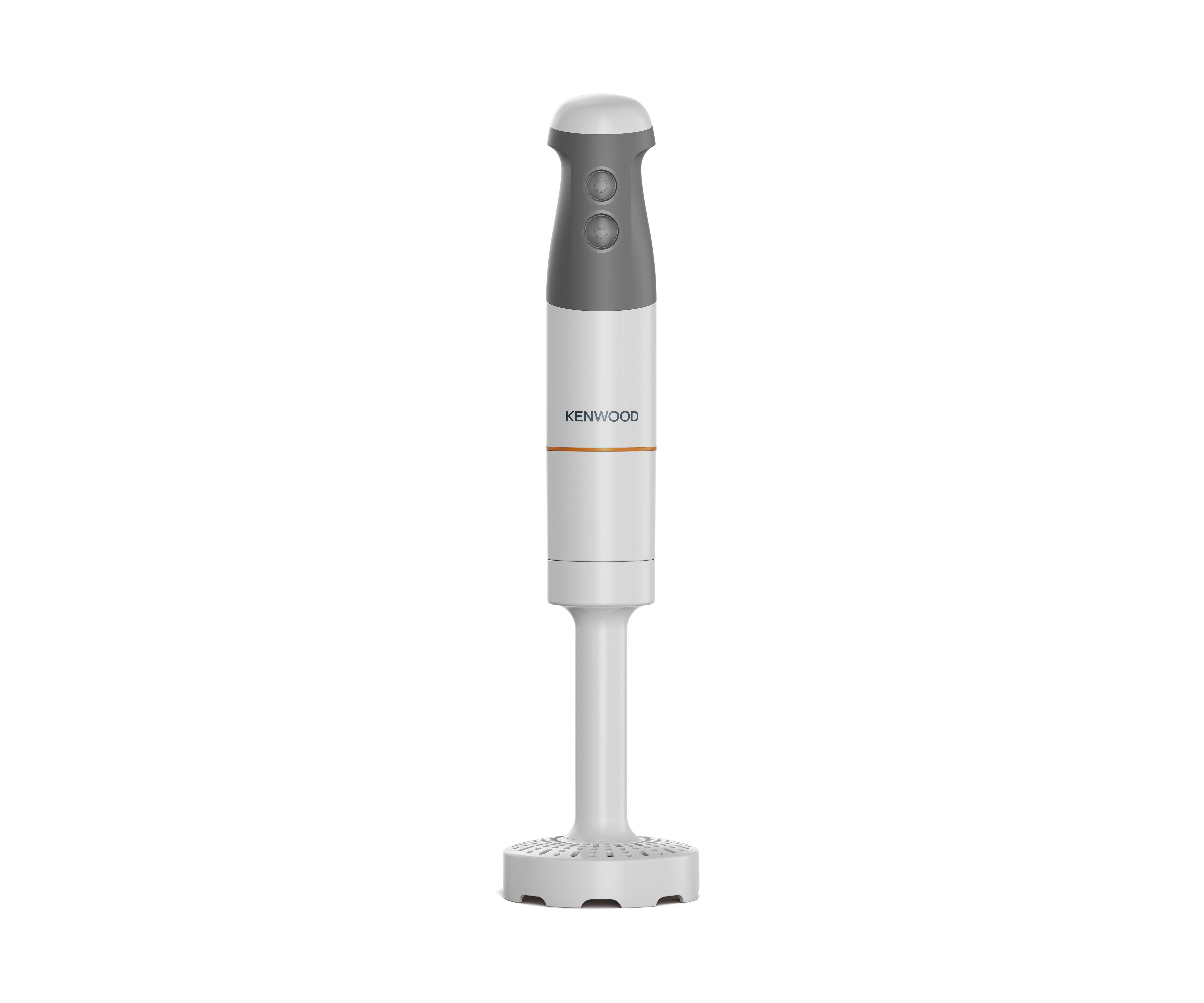 KENWOOD Triblade XL HBM40.006WH Pürierstab mit Zubehör-Set, Turbofunktion, Stabmixer Weiß/Grau (850 Watt, 700 ml Mix- und Messbecher)