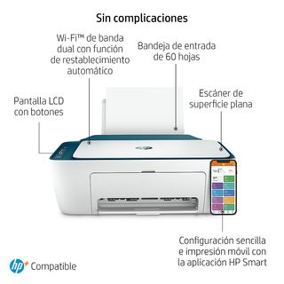 REACONDICIONADO Seminuevo(*) Impresora multifunción - HP DeskJet 2721e, WiFi, USB, color, 6 meses de impresión Instant Ink con HP+, 26K68B