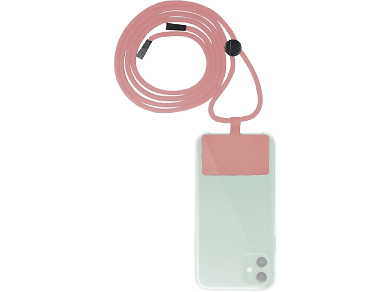 Cordón para móvil - Muvit MCGO00003, Universal, Rosa