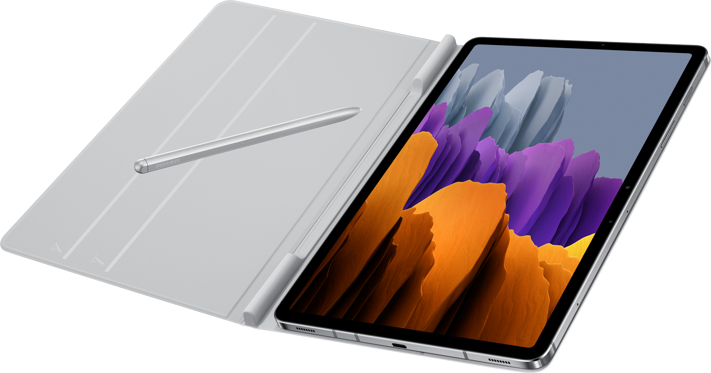 SAMSUNG Book Cover - Étui portefeuille (Gris clair)