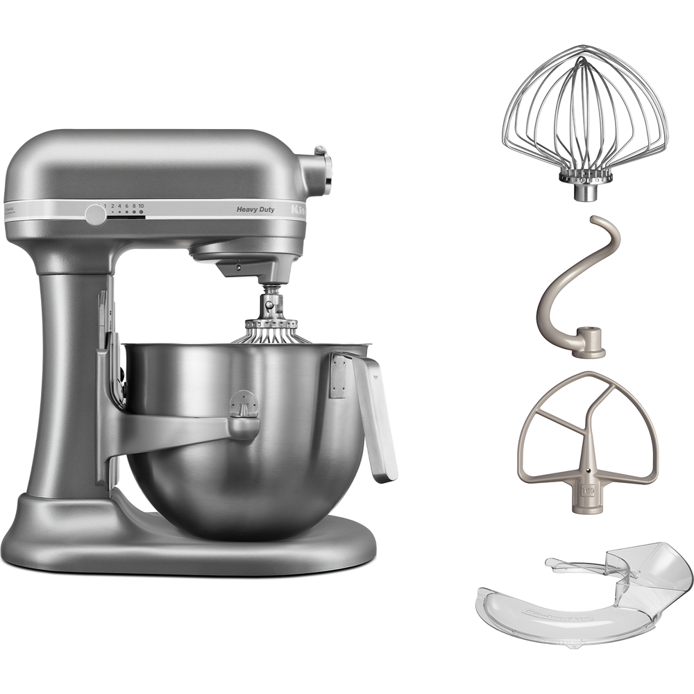 KITCHENAID 5KSM7591XESL HEAVY DUTY  Küchenmaschine Silber (Rührschüsselkapazität: 6,9 l, 500 Watt)