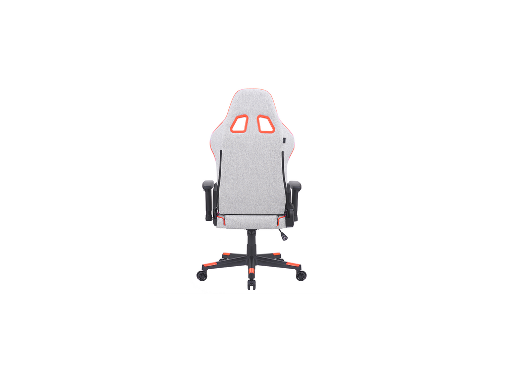 Silla gaming - Newskill Kitsune Zephyr, Reposabrazos 2D, 150 kg, Tela, Ruedas de nylon, Gris Daytona y Rojo