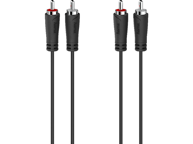 HAMA 2x Cinch-Stecker auf 2x Cinch-Stecker, Kabel, 1,5 m