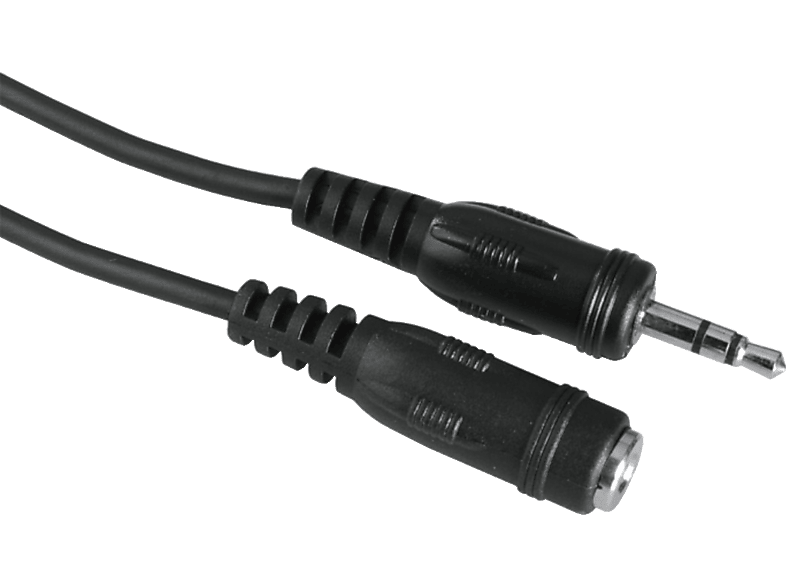 3.5-mm-Klinken-Stecker auf 3.5-mm-Klinken-Kupplung, Audiokabel, 2,5 m HAMA