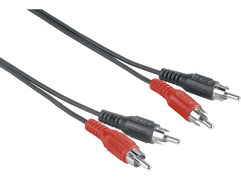 HAMA 2 Cinch-Stecker an 2 Cinch-Stecker, Audiokabel, 1,5 m | Cinch-Kabel