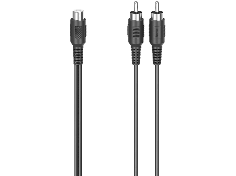 HAMA 2 Cinch-Stecker auf Cinch-Kupplung, Subwoofer-Adapter