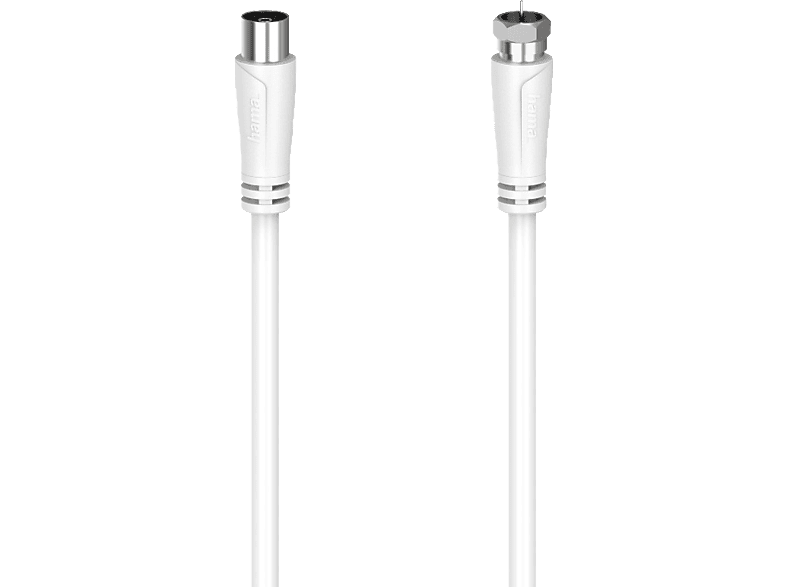 SAT-Anschlusskabel F-Stecker Koax-Kupplung auf 3 HAMA 90 dB, m