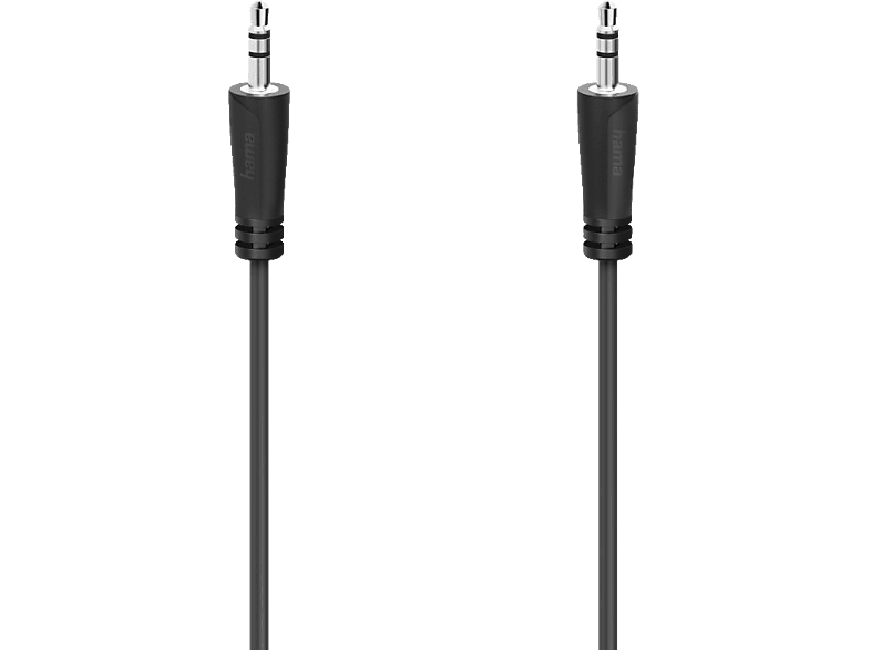 HAMA 3.5-mm-Klinken-Stecker auf 3.5-mm-Klinken-Stecker, 0,5 Kabel, m