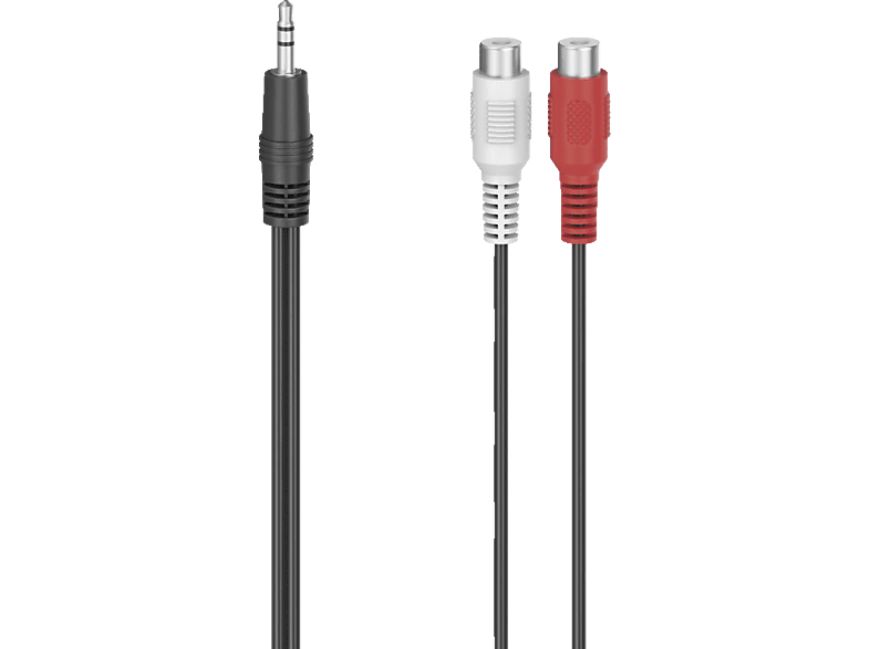 HAMA 2x Cinch-Kupplung auf Audio-Adapter, m 3.5-mm-Klinken-Stecker, 0,1
