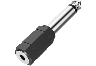 HAMA 3.5-mm-Klinken-Kupplung Mono auf 6.3-mm-Klinken-Stecker Mono, Kompaktadapter