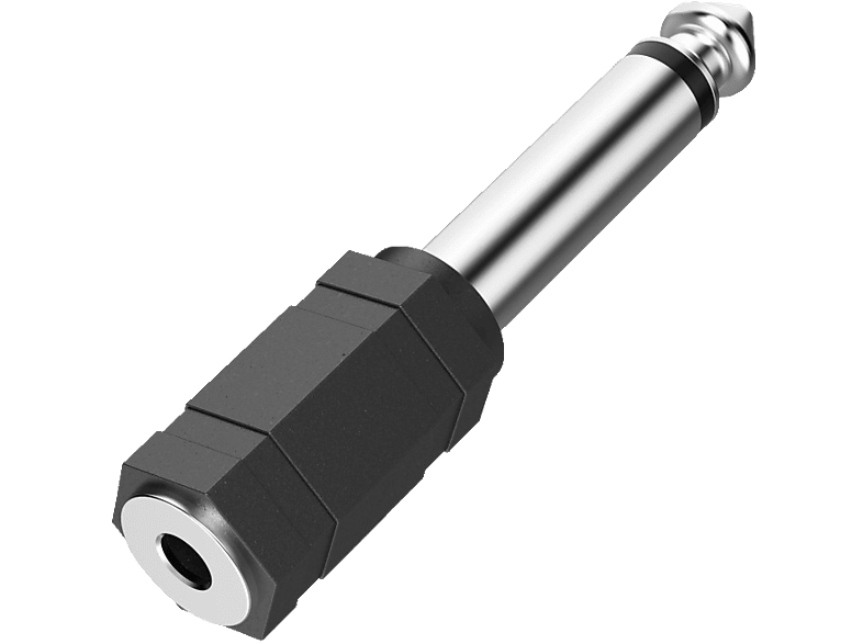 HAMA 6.3-mm-Klinken-Stecker 3.5-mm-Klinken-Kupplung Mono, Kompaktadapter Mono auf