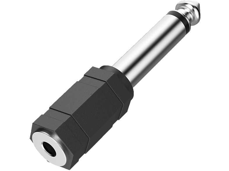 HAMA 3.5-mm-Klinken-Kupplung Mono auf 6.3-mm-Klinken-Stecker Mono, Kompaktadapter