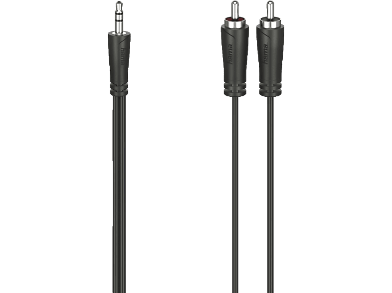 HAMA 3.5-mm-Klinken-Stecker auf 1,5 Kabel, 2x m Cinch-Stecker