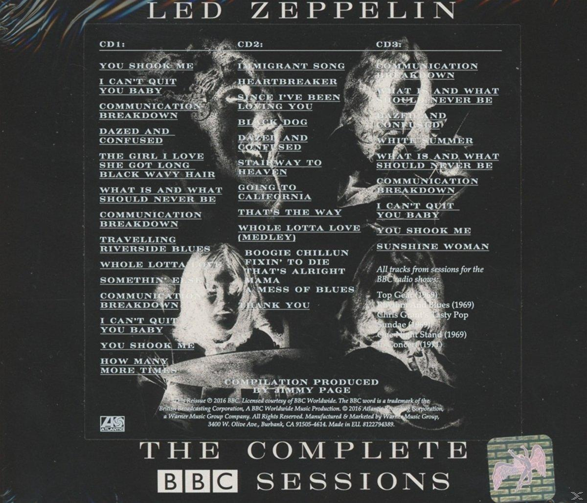 Led Zeppelin album borító. Fekete-fehér képek a zenekar tagjairól, dalok a hátoldalon.